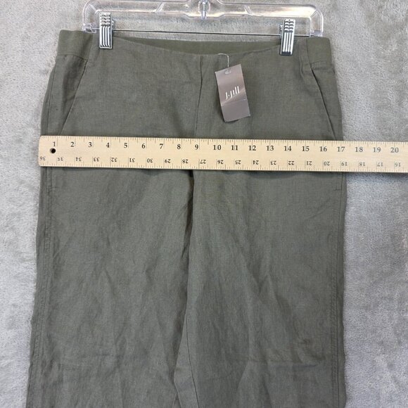 J.Jill Pants Womens Small English Moss Love Linen 100% Linen Pull On 123931 - Picture 7 of 13